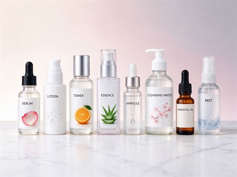 Skincare & serums — bottle and container formats
