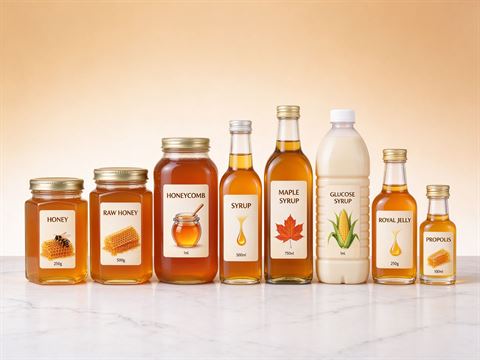 Honey & syrup — bottle and container formats