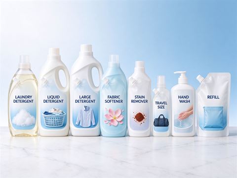 Laundry detergent & softener — bottle and container formats