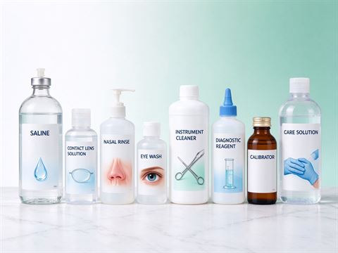 Medical devices & care liquids — bottle and container formats