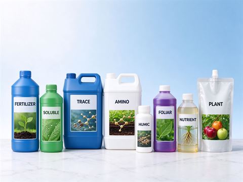 Fertiliser & water-soluble fertiliser — bottle and container formats