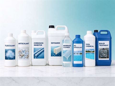 Water treatment & environmental chemicals — bottle and container formats