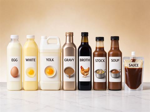 Central kitchen & liquid egg — bottle and container formats