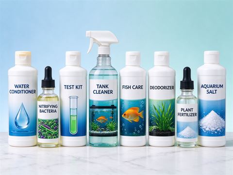 Aquarium & fish care — bottle and container formats