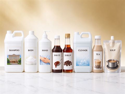 Hotel & commercial refill — bottle and container formats