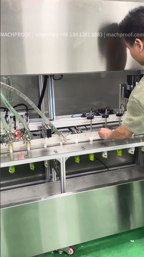 Beverage Pouch Filler — 3 Heads, Box-Type